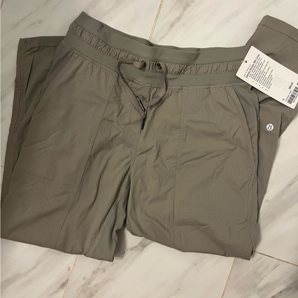 lululemon athletica Black Dance Studio Mid Rise Crop in Riverstone
